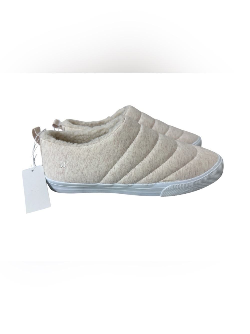 Hurley Women's Arlo Puff clog shoes natural beige size 10